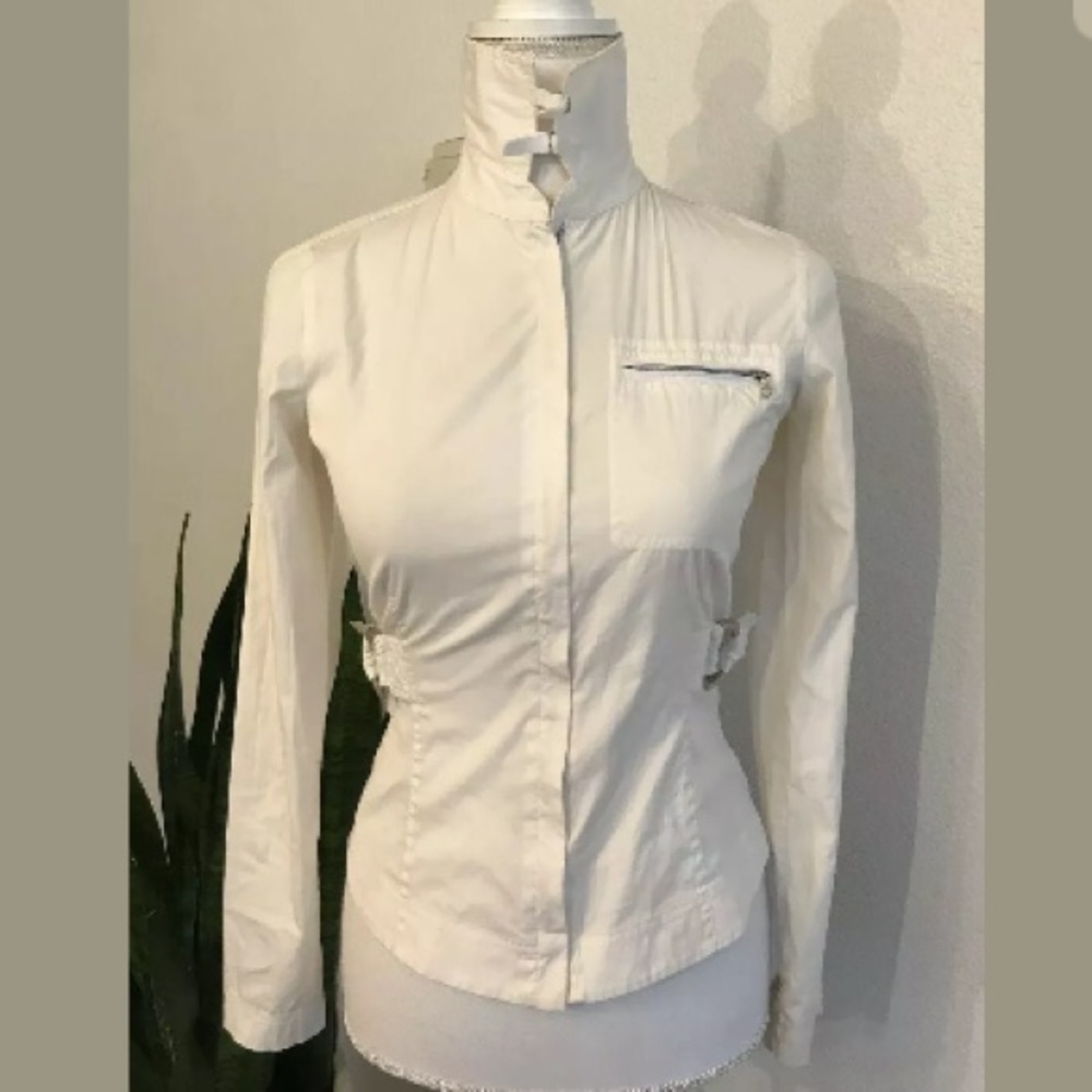 Ellie Tahari Funnel Neck Full Zip Jacket